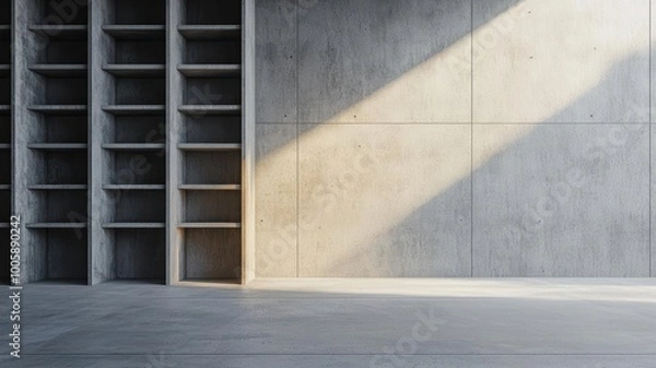 Fototapeta Functional library building with open plan reading spaces designed for community interaction