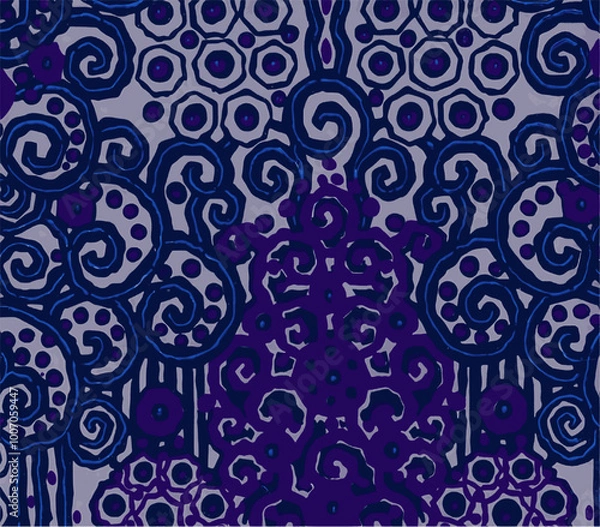 Obraz  abstract blue and purple swirl pattern.