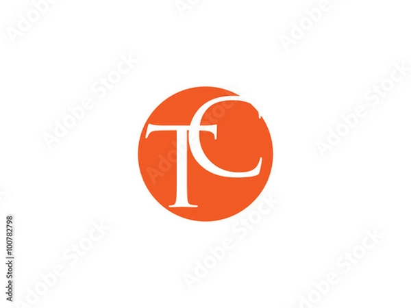 Fototapeta Double TC letter logo