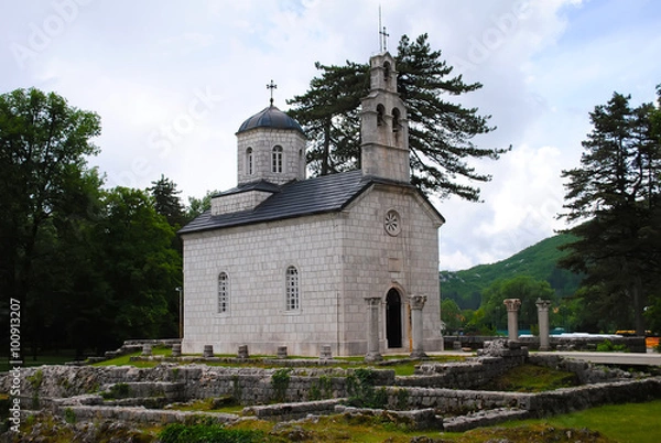 Fototapeta picturesque church in Montenegro