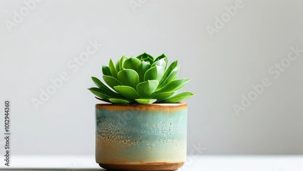 Fototapeta Succulent Serenity: A Minimalist Pot Design