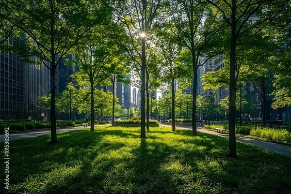 Fototapeta Sustainable urban forestry