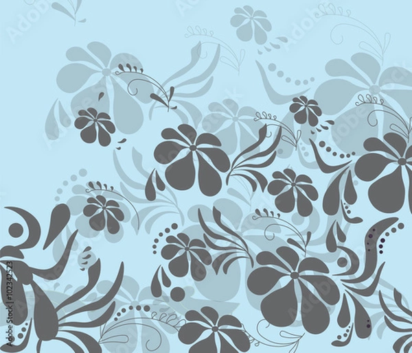 Fototapeta Spring Summer colorful flower background. Vector