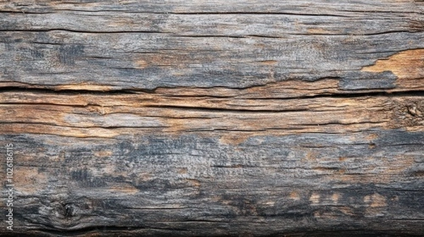 Fototapeta Weathered wood texture Aged and distressed wood textures, popular for vintage or rustic designs, used in furniture making, photography, and digital backgrounds.