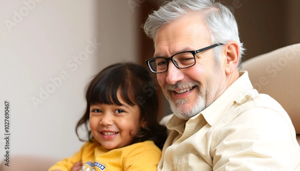 Fototapeta father and daughter