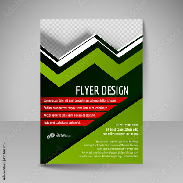 Fototapeta Template of flyer for business brochures, presentations, website