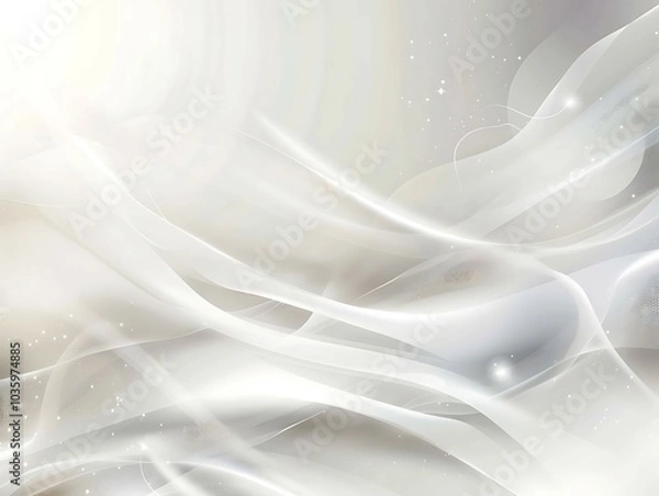 Fototapeta Abstract background of white silk or satin. 3d render illustration