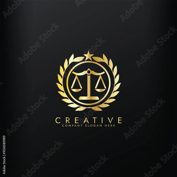 Fototapeta Revolution justice logo concept, Law firm logo design, Lawyer logo vector template