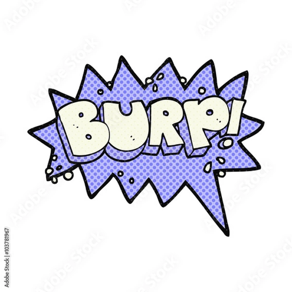 Fototapeta cartoon burp symbol