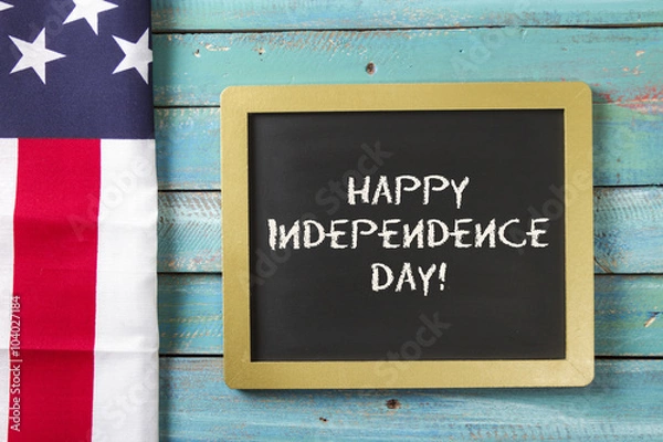 Fototapeta Independence Day Chalk Sign