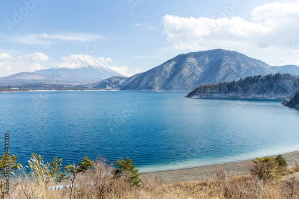 Fototapeta Fujisan and Lake Motosu