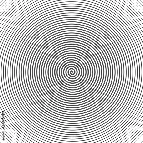 Fototapeta Hypnotic Spiral Abstract Background. Retro Style. Black And Whit