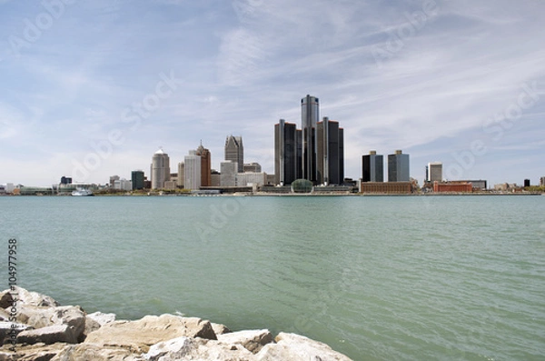 Fototapeta Detroit, Michigan Skyline