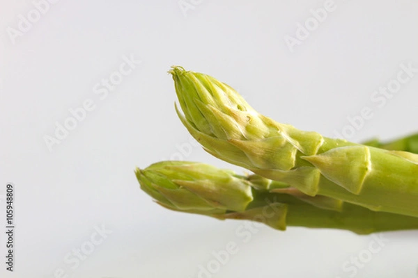 Fototapeta Fresh green asparagus on background