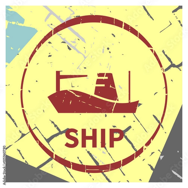 Fototapeta Ship icon