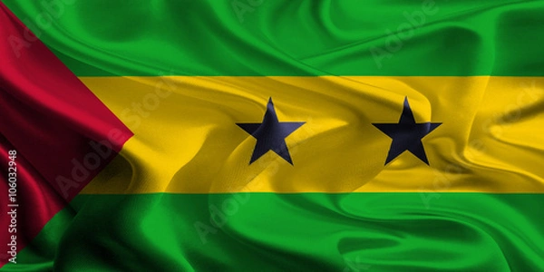 Fototapeta Flag of Democratic Republic of
São Tomé and Príncipe