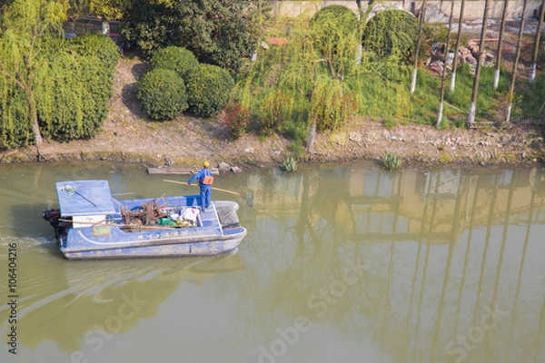 Fototapeta Chinese garbage boat