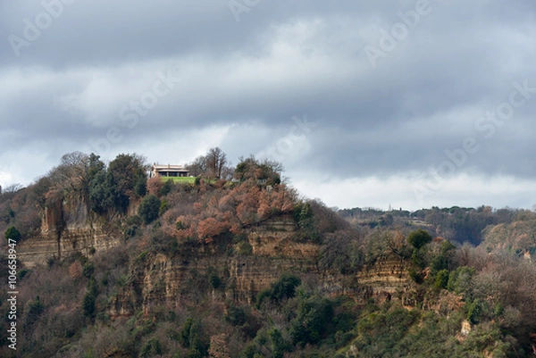 Obraz house at the top of a hill