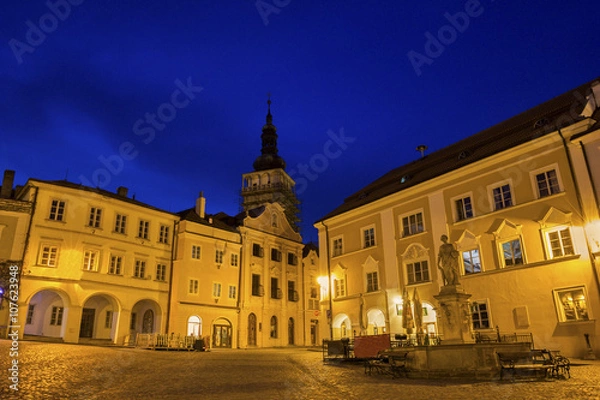 Fototapeta Historic Square in Mikulov in Czech Republic