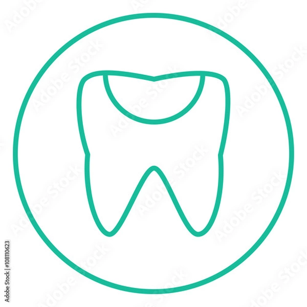 Fototapeta Tooth decay line icon.