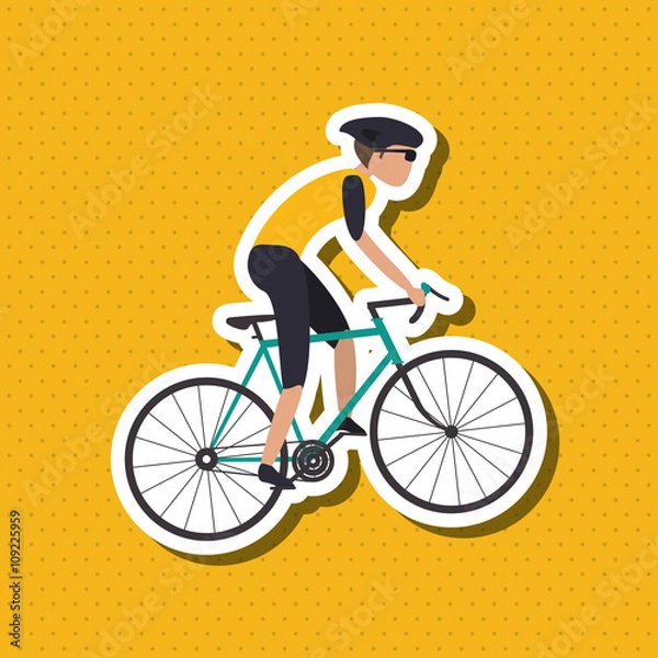 Fototapeta Flat illustration of bike lifesyle design, edita