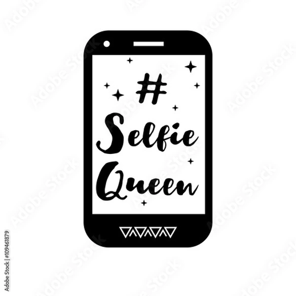 Obraz Selfie Queen. Mobile phone