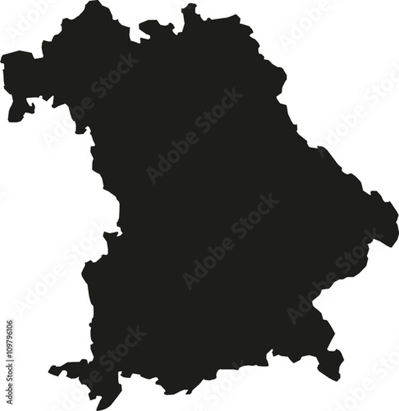 Fototapeta Map of Bavaria