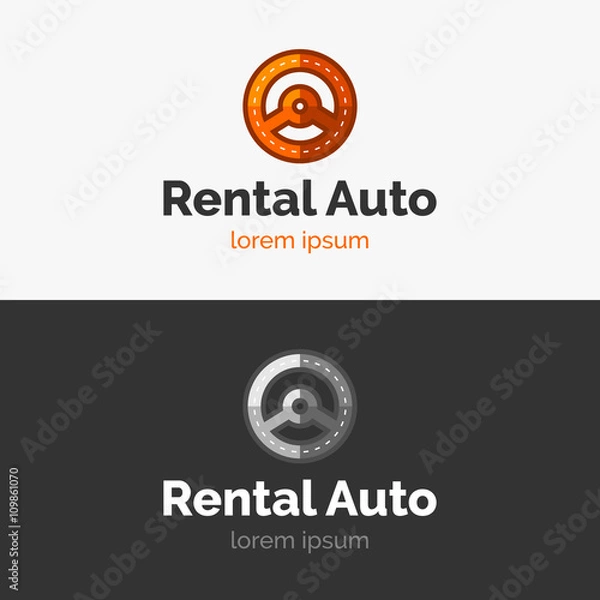 Fototapeta Rental Auto logo.