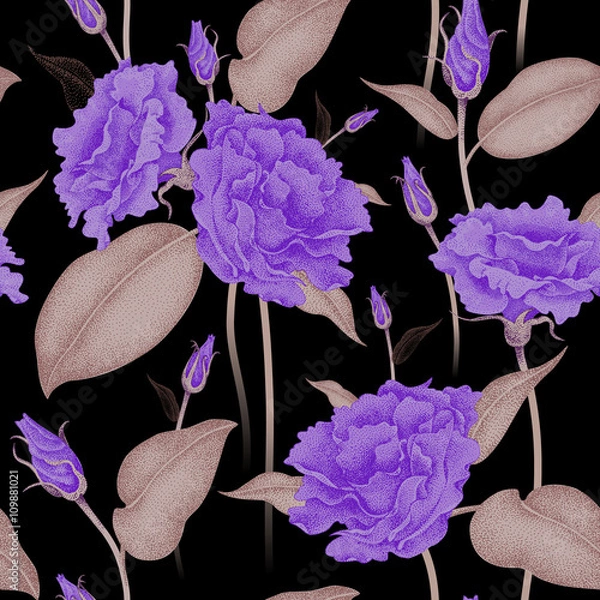 Fototapeta Floral seamless pattern.