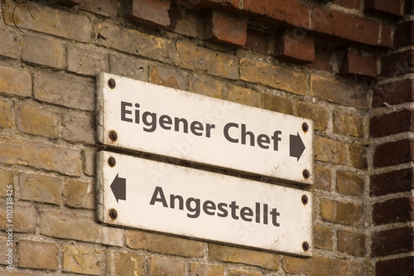 Fototapeta Schild 100 - Eigener Chef