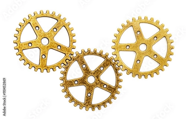 Fototapeta Vintage Mechanical Cogwheel Gears Wheels