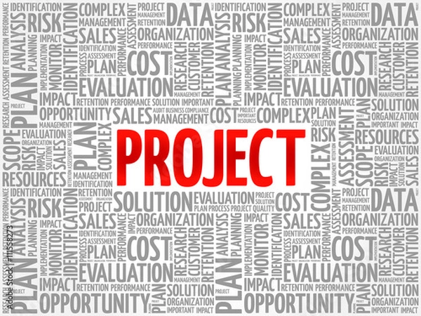 Fototapeta Project word cloud, business concept