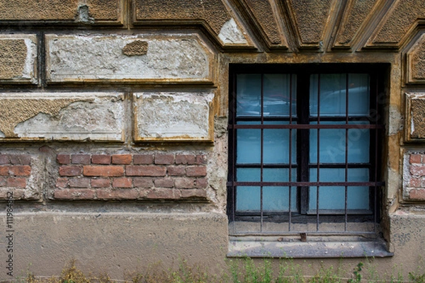 Fototapeta Old brick wall with a window 10