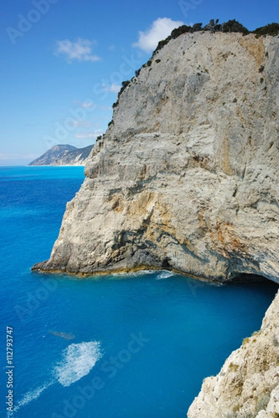 Fototapeta Amazing seascape with Rocks near Porto Katsiki Beach, Lefkada, Ionian Islands, Greece