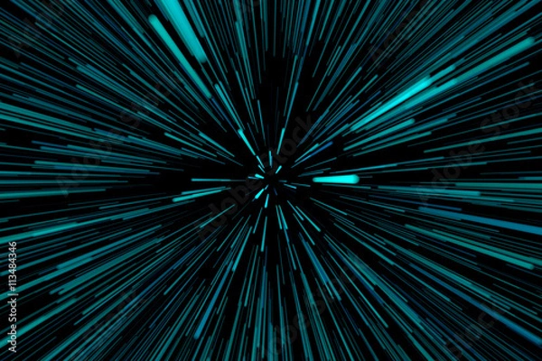 Fototapeta hyperspace star field zoom blur