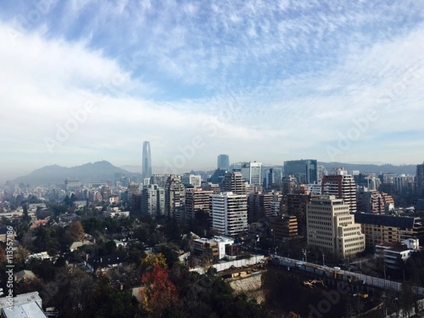 Fototapeta skyscrapers in Santiago Chile