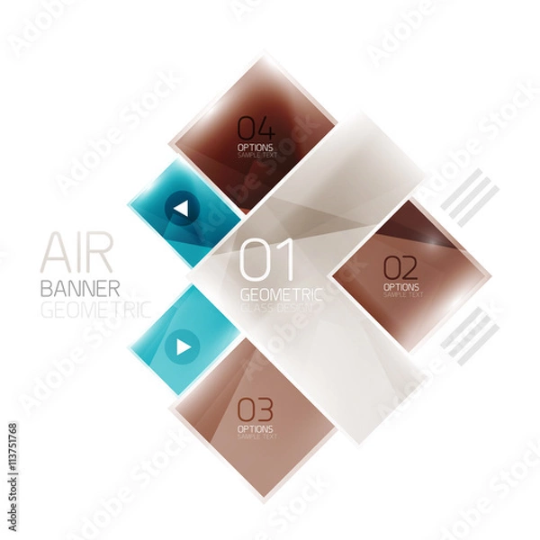 Fototapeta Glass arrow design template