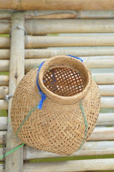 Fototapeta Fish trap basket