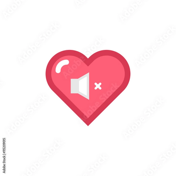 Fototapeta Vector Heart & conceptual icon