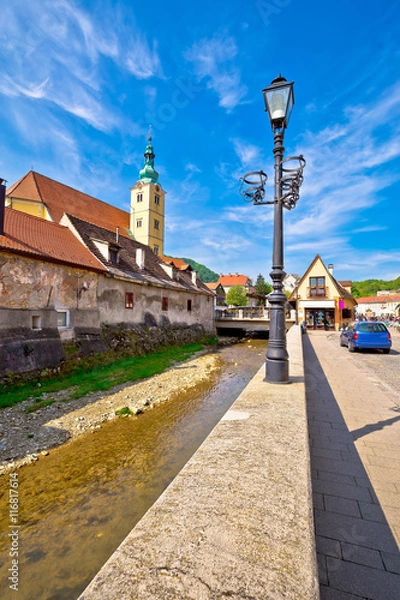 Fototapeta Town of Samobor architecture vertical view