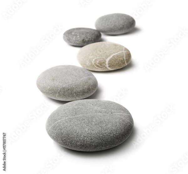 Fototapeta Stones isolated on white background