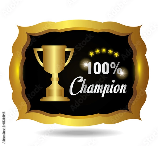 Fototapeta trophy championship winner  vector illustration design eps10