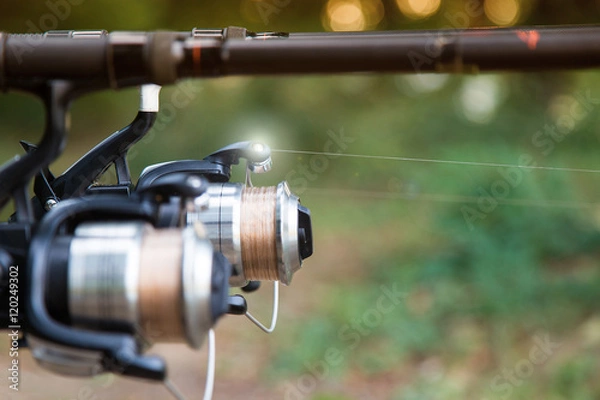 Obraz Fishing reels and rods.