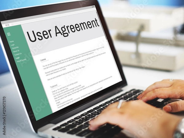 Fototapeta Users Agreement Terms and Conditions Rule Policy Regulation Conc