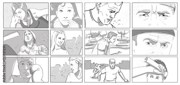 Fototapeta Portraits for storyboards