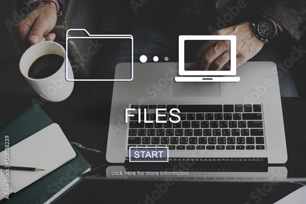 Fototapeta Files Data Information Message Network Share Concept