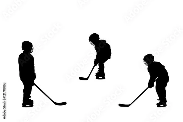 Fototapeta hockey players silhouettes