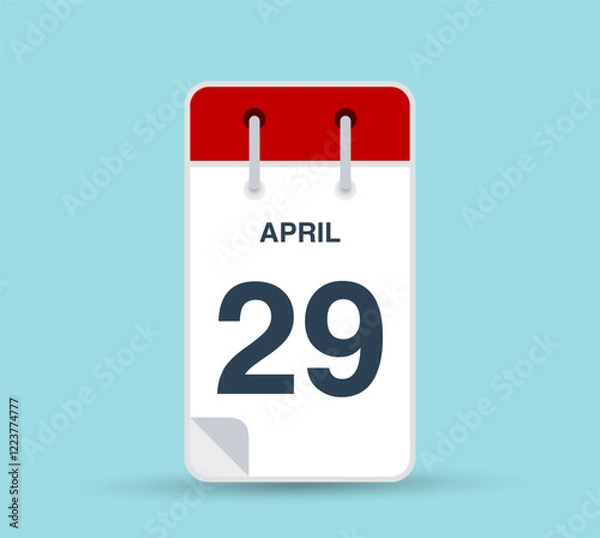 Fototapeta April 29 calendar icon