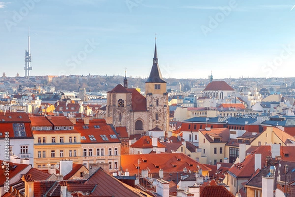 Fototapeta Prague. Aerial view of the city.