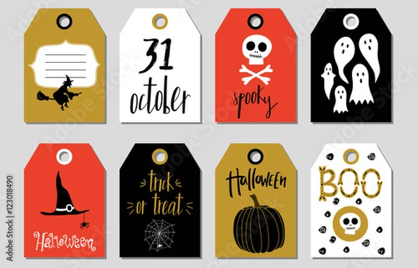 Fototapeta Halloween gift tags.